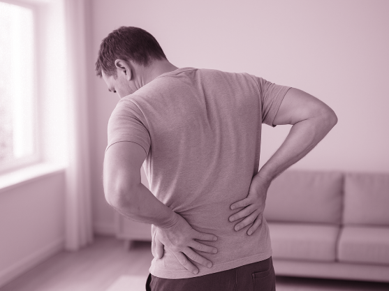 Hombre con lumbalgia